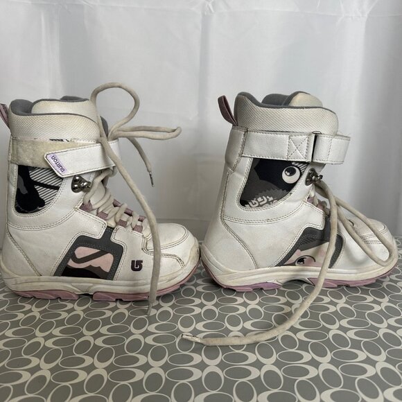 Burton Snowboots White LaceUp Sz 5 - Picture 3 of 7